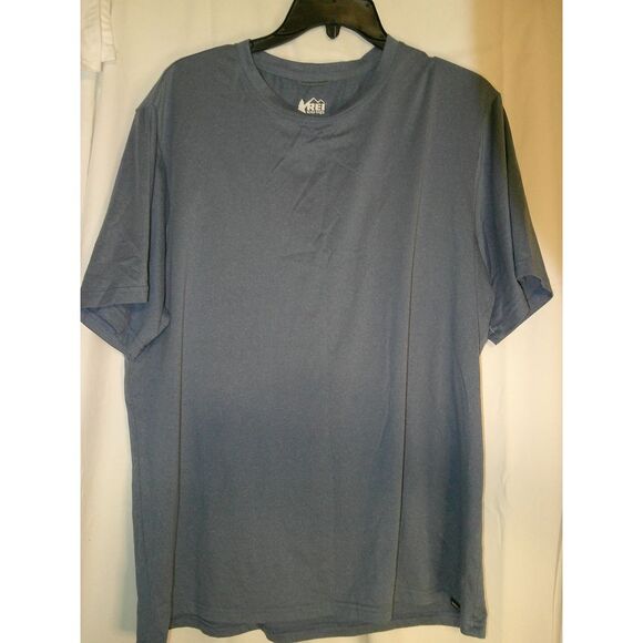 REI Co-op Blue Short‎ Sleeve T-Shirt Outdoor Casual Hiking Camping - Picture 1 of 3